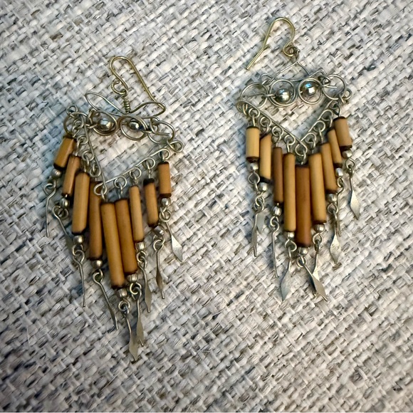 Jewelry - 5 for $25!! Vintage Bamboo Bohemian Earrings
